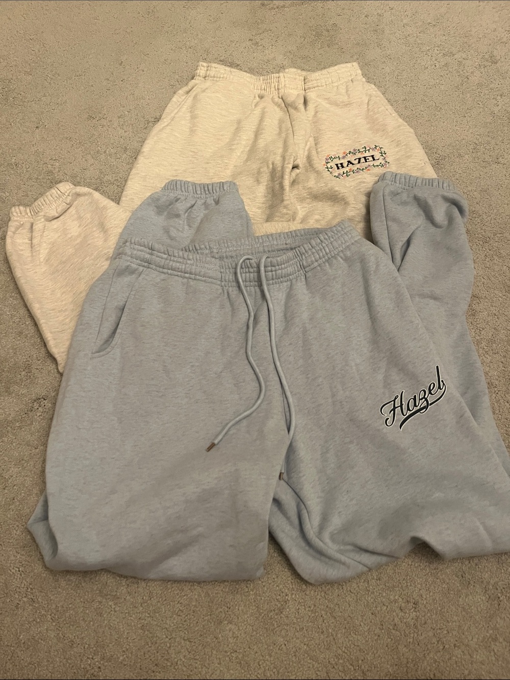 hazel Sweatpants — Light Blue and Cream Dual-Pack Joggers